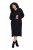 Ulla Popken 852630 Pletena haljina dugih rukava Crna - Midi haljine - Ženske midi haljine plus size