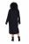 Ulla Popken 852630 Pletena haljina dugih rukava Crna - Midi haljine - Ženske midi haljine plus size