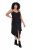 Ulla Popken 852636 Haljina na preklop Crna - Haljine od jerseyja - 