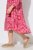 Ulla Popken 852841 Cvjetna haljina s volanima Magenta - Midi haljine - Ženske midi haljine plus size