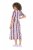 Ulla Popken 852854 Prugasta midi haljina Smeđa - Midi haljine - Ženske midi haljine plus size