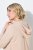 Ulla Popken 853669 Pletena haljina dugih rukava s kapuljačom Bež - Midi haljine - Ženske midi haljine plus size