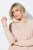Ulla Popken 853669 Pletena haljina dugih rukava s kapuljačom Bež - Midi haljine - Ženske midi haljine plus size