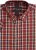 Kam Jeans 6282 Casual SS Check Shirt Wine - Košulje - Muške Košulje Veliki Brojevi
