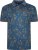 Kam Jeans 5494 Digital Floral Print Polo Blue - Polo majice - Muške Polo Majice Veliki Brojevi