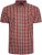 Kam Jeans 6282 Casual SS Check Shirt Wine - Košulje - Muške Košulje Veliki Brojevi