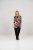 Scandinavian Caramel Flower Petals Tunic Brown - Tiskana majica za žene - 