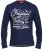 D555 Austin Long Sleeve T-shirt Navy - Majice Kratkih Rukava - Muške Majice Kratkih Rukava Veliki Brojevi