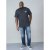 D555 Chalmer Couture Space Dye T-shirt Black - Majice Kratkih Rukava - Muške Majice Kratkih Rukava Veliki Brojevi