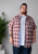 Kam Jeans 6368 Checked Short Sleeve Shirt Red - Košulje - Muške Košulje Veliki Brojevi
