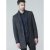 D555 Terry Checked Overcoat Charcoal - Jakne - Muške Jakne Veliki Brojevi