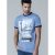 D555 Howie Fine Stripe T-shirt Blue - Majice Kratkih Rukava - Muške Majice Kratkih Rukava Veliki Brojevi 