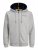 Jack & Jones JCOBERG SWEAT ZIP Hoodie Grey Melange - Puloveri & dukserice - Muške Puloveri & dukserice veliki brojevi