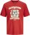 Jack & Jones XMAS Christmas Skull T-Shirt Red - Majice Kratkih Rukava - Muške Majice Kratkih Rukava Veliki Brojevi 