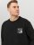 Jack & Jones JCOFILO Crew Neck Sweater with Back Print Black - Puloveri & dukserice - Muške Puloveri & dukserice veliki brojevi