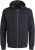 Jack & Jones BRADLEY Zip Hoodi Black - Puloveri & dukserice - Muške Puloveri & dukserice veliki brojevi
