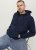 Jack & Jones BRADLEY Zip Hoodie Navy Blazer - Puloveri & dukserice - Muške Puloveri & dukserice veliki brojevi