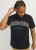 Jack & Jones CALEB VARSITY O-Neck T-Shirt Black - Majice Kratkih Rukava - Muške Majice Kratkih Rukava Veliki Brojevi 