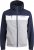 Jack & Jones RUSH White/Grey Blocking Bomber Jacket with Hood Navy Blazer - Jakne - Muške Jakne Veliki Brojevi