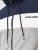 Jack & Jones RUSH White/Grey Blocking Bomber Jacket with Hood Navy Blazer - Jakne - Muške Jakne Veliki Brojevi