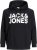 Jack & Jones CORP LOGO Large Print Hoodie Black - Puloveri & dukserice - Muške Puloveri & dukserice veliki brojevi