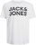 Jack & Jones CORP Logo T-Shirt White w Large Black Print - Majice Kratkih Rukava - Muške Majice Kratkih Rukava Veliki Brojevi 