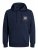 Jack & Jones JJLOCK SWEAT HOOD Navy - Puloveri & dukserice - Muške Puloveri & dukserice veliki brojevi