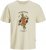 Jack & Jones Anatomy Skull Crew Neck T-Shirt Antique White - Majice Kratkih Rukava - Muške Majice Kratkih Rukava Veliki Brojevi 