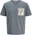Jack & Jones Split Pocket Print T-Shirt Grey - Majice Kratkih Rukava - Muške Majice Kratkih Rukava Veliki Brojevi 