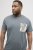 Jack & Jones Split Pocket Print T-Shirt Grey - Majice Kratkih Rukava - Muške Majice Kratkih Rukava Veliki Brojevi 