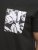 Jack & Jones Split Pocket Print T-Shirt Black - Majice Kratkih Rukava - Muške Majice Kratkih Rukava Veliki Brojevi 