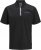 Jack & Jones Fusion Pique Zipper Polo Black - Polo majice - Muške Polo Majice Veliki Brojevi