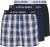 Jack & Jones Saigon Blue/Red Check Woven Boxers 3-Pack Navy Blazer - Donje rublje & kupaće hlače - muške donje rublje veliki brojevi