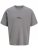 Jack & Jones Summer Sago Print Crew Neck T-Shirt Gray Flannel - Majice Kratkih Rukava - Muške Majice Kratkih Rukava Veliki Brojevi 
