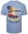 Kam Jeans 5711 Endless Summers Slub Tee With Back Print Blue - Majice Kratkih Rukava - Muške Majice Kratkih Rukava Veliki Brojevi 