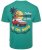 Kam Jeans 5711 Endless Summers Slub Tee With Back Print Emerald - Majice Kratkih Rukava - Muške Majice Kratkih Rukava Veliki Brojevi 