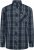 Kam Jeans 6301 LS Casual Check Shirt Teal - Košulje - Muške Košulje Veliki Brojevi