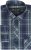 Kam Jeans 6301 LS Casual Check Shirt Teal - Košulje - Muške Košulje Veliki Brojevi