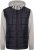 Kam Jeans KV135 Quilted Zip Thru Hoody with Padded Body & Jersey Sleeves Navy TALL SIZES - MUŠKA ODJEĆA MT-6XLT - Odjeća za Visoke Muškarce