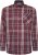 Kam Jeans P038 LS Premium Cotton Check Shirt Wine - Košulje - Muške Košulje Veliki Brojevi