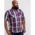 D555 Terell Shirt Navy/Red - Košulje - Muške Košulje Veliki Brojevi