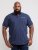 D555 Rogers Printed Polo Navy - Polo majice - Muške Polo Majice Veliki Brojevi