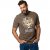 JP1880 T-Shirt Skull Print Guns N Roses Khaki - Majice Kratkih Rukava - Muške Majice Kratkih Rukava Veliki Brojevi 