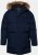 JP1880 Quilted Parka Lightweight and Warm with Faux Fur Hood Navy - Jakne - Muške Jakne Veliki Brojevi