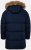 JP1880 Quilted Parka Lightweight and Warm with Faux Fur Hood Navy - Jakne - Muške Jakne Veliki Brojevi