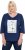 Ulla Popken Decorative Plant 3/4 Sleeve T-Shirt Ink Blue - Tiskana majica za žene - 