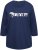 Ulla Popken Queens 3/4 Sleeve Graphic Tee Ink Blue - Tiskana majica za žene - 