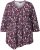 Ulla Popken Asymmetric Cowboy Boot Print Tee Dark Ruby - Tiskana majica za žene - 