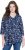 Ulla Popken Asymmetric Cowboy Boot Print Tee Dark Blue - Tiskana majica za žene - 