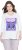 Ulla Popken Fashion Graphic T-Shirt Off-White - Tiskana majica za žene - 